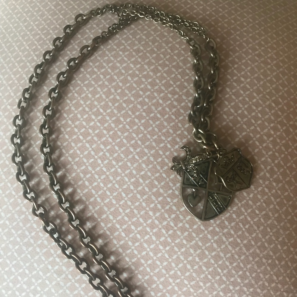 Gold Necklace with Crown Charm